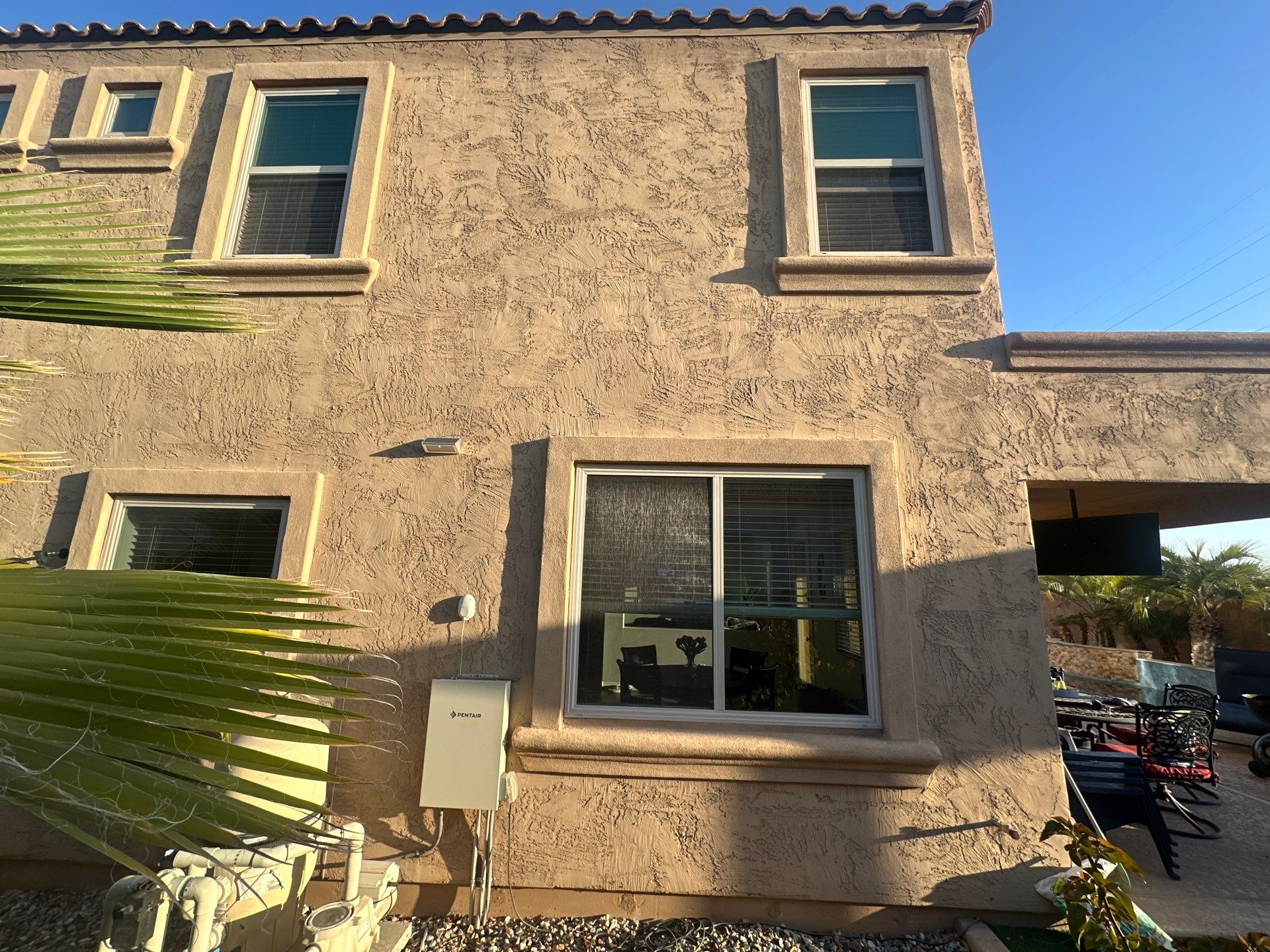 Queen Creek home rear elevation before repainting