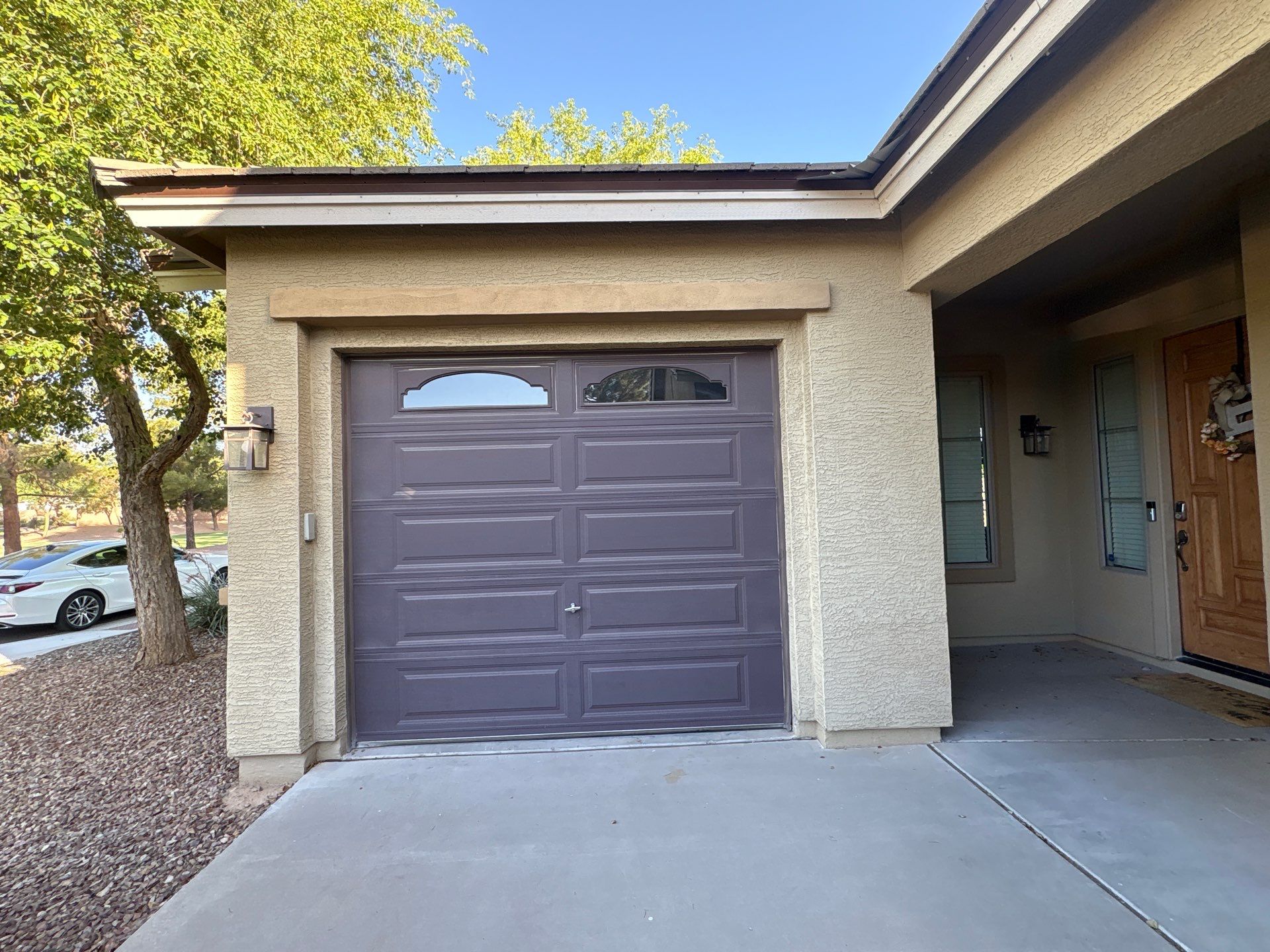 Chandler home garage door before repainting