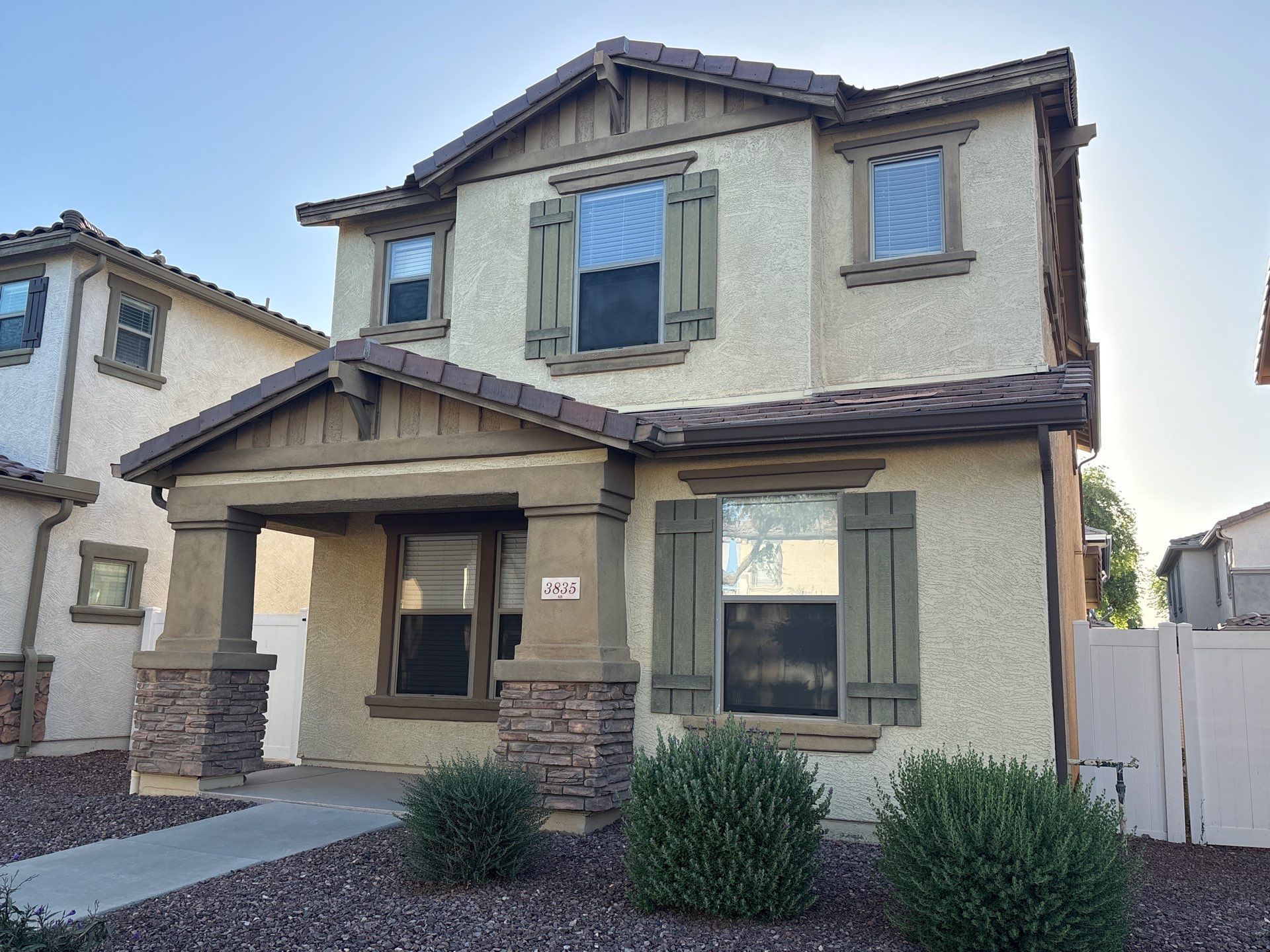Two-story Gilbert home before painting