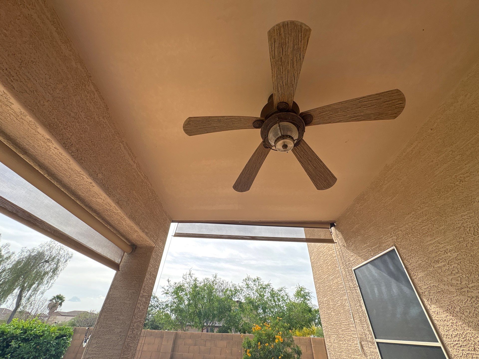 Sun City patio ceiling before repainting