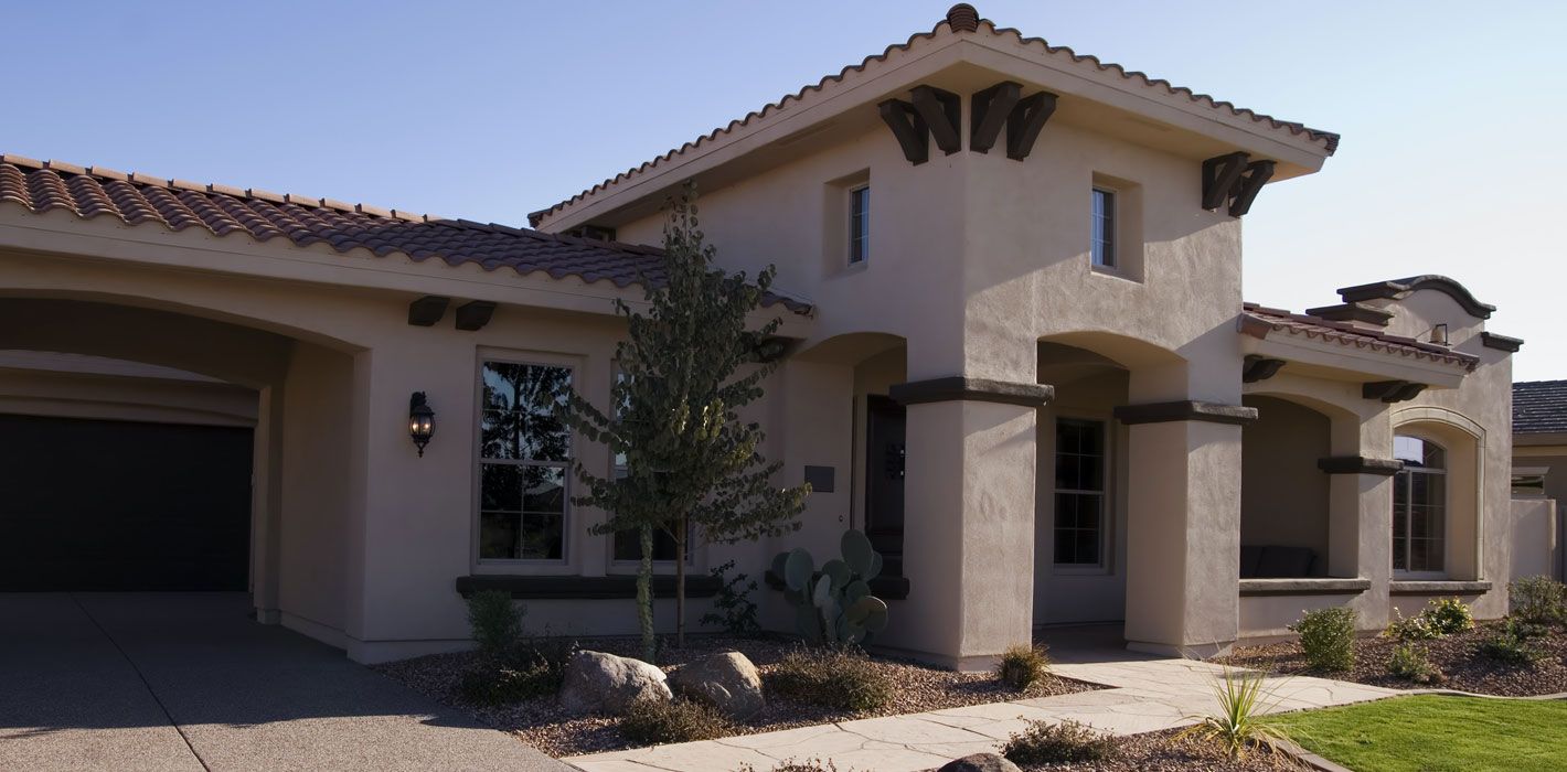 Freshly painted stucco building in Scottsdale