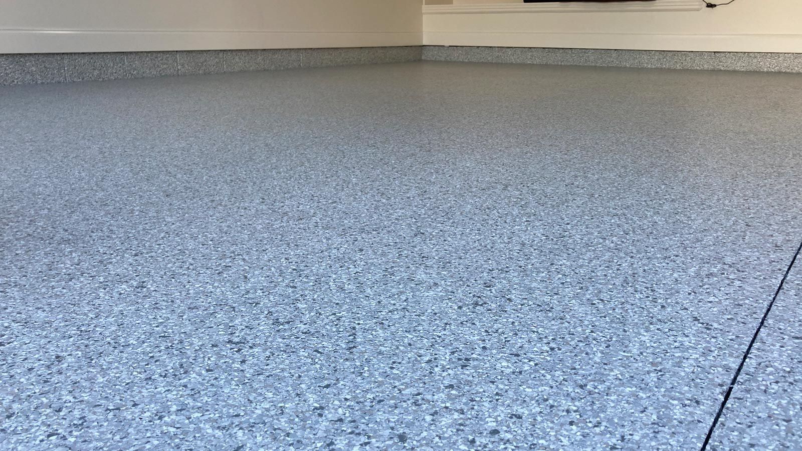 Finished epoxy garage floor