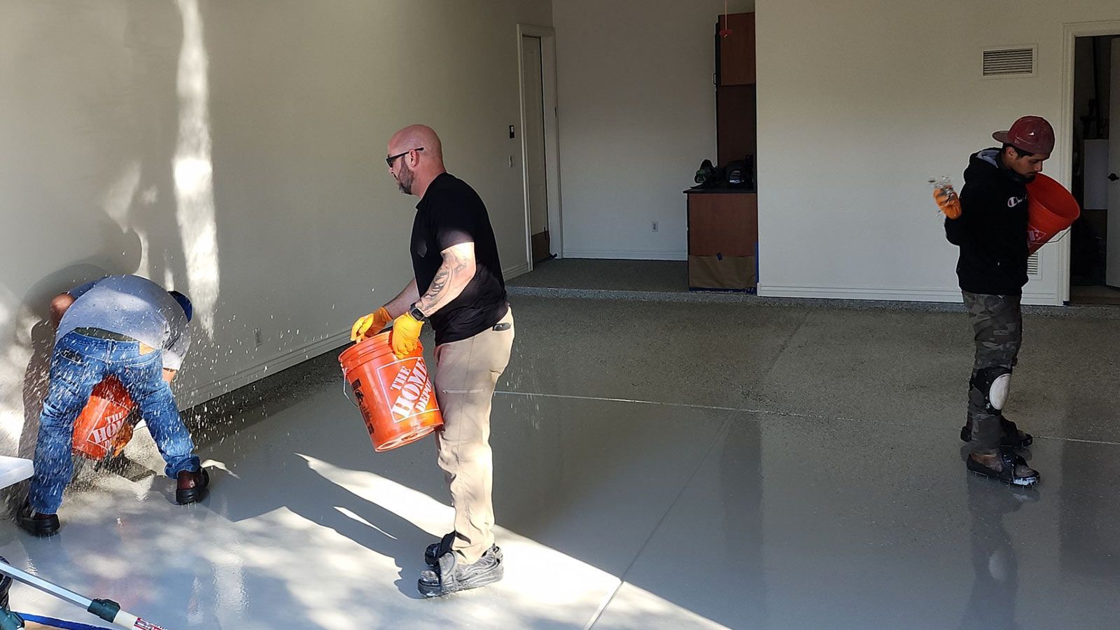 Epoxy garage floor project