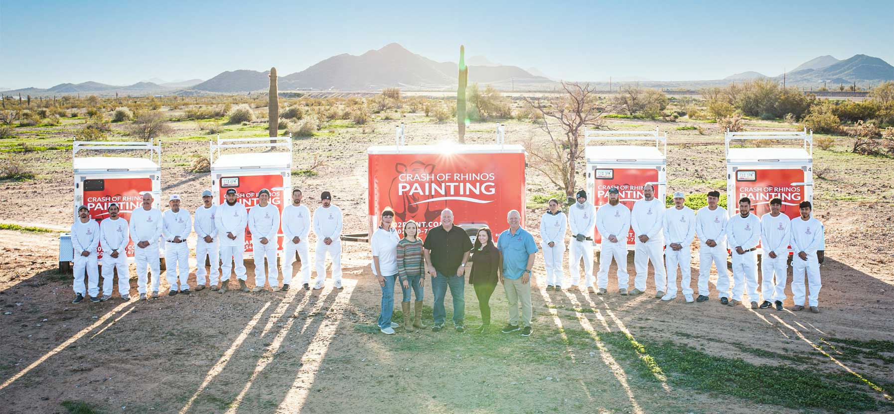 The Crash of Rhinos painting crew
