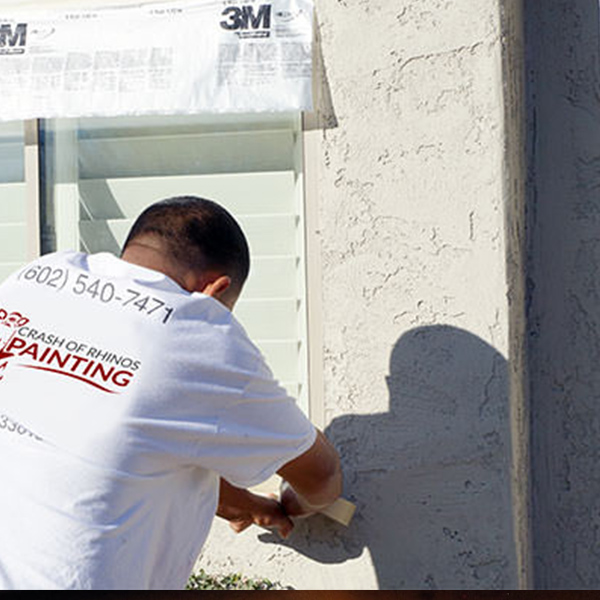 As part of our extensive prep work process, we take the time to repair stucco defects and damage like this.